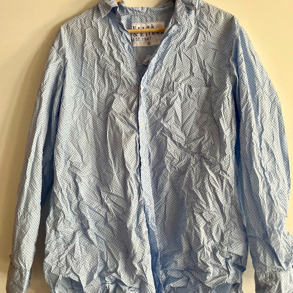 Frank & Eileen Pale Blue Microdot Button-Down Shirt